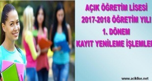 aöl kayıt yenileme açık lise kayıt yenileme