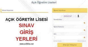 aol sinav giriş yeri