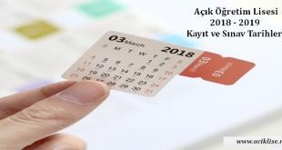 aöl yeni kayit 2018 açık lise kayıt yenileme 2019 aöl sınav tarihi 2019