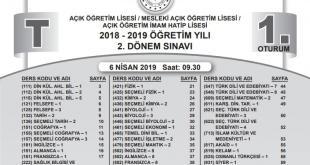 açık lise sınav soru ve cevapları 6-7 Nisan 2019